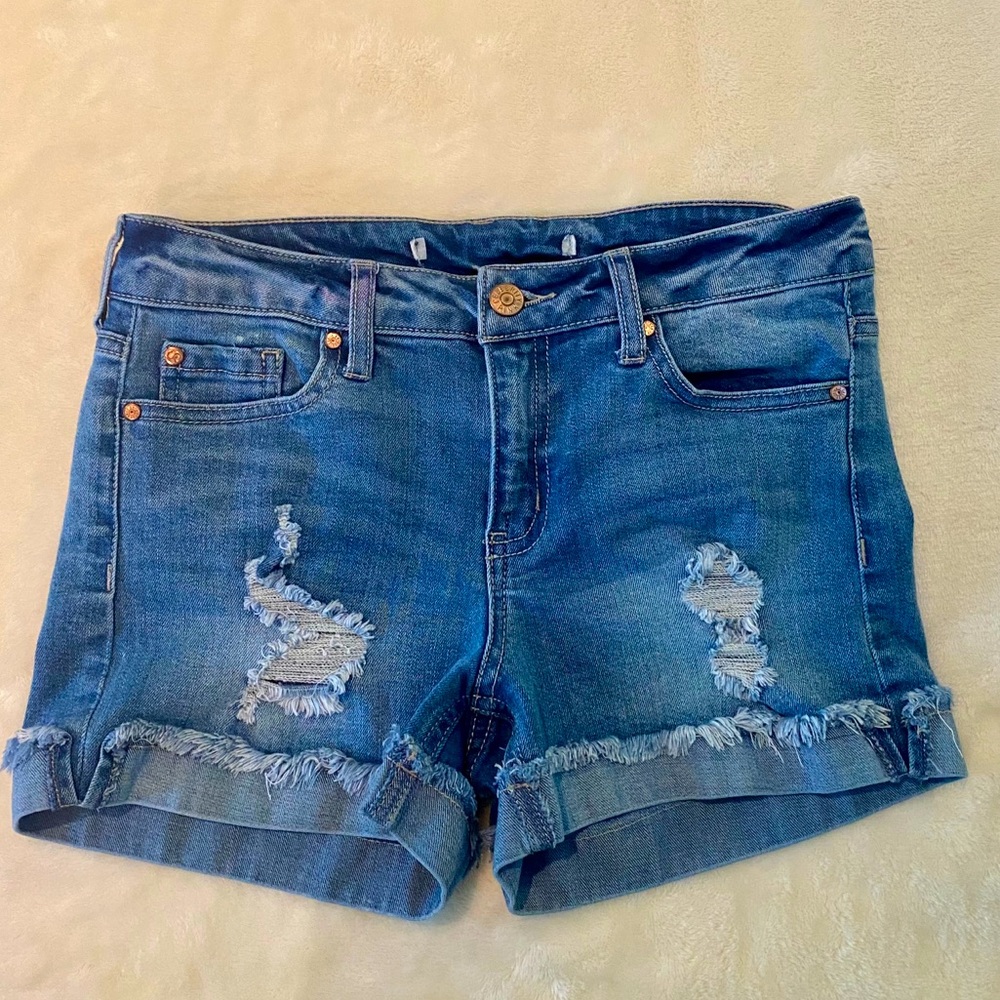jean shorts with rips